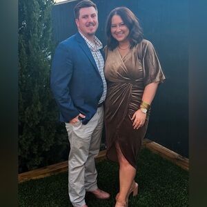 Baltic Born Brendyn Ruched Velvet Dress | Brushed Bronze